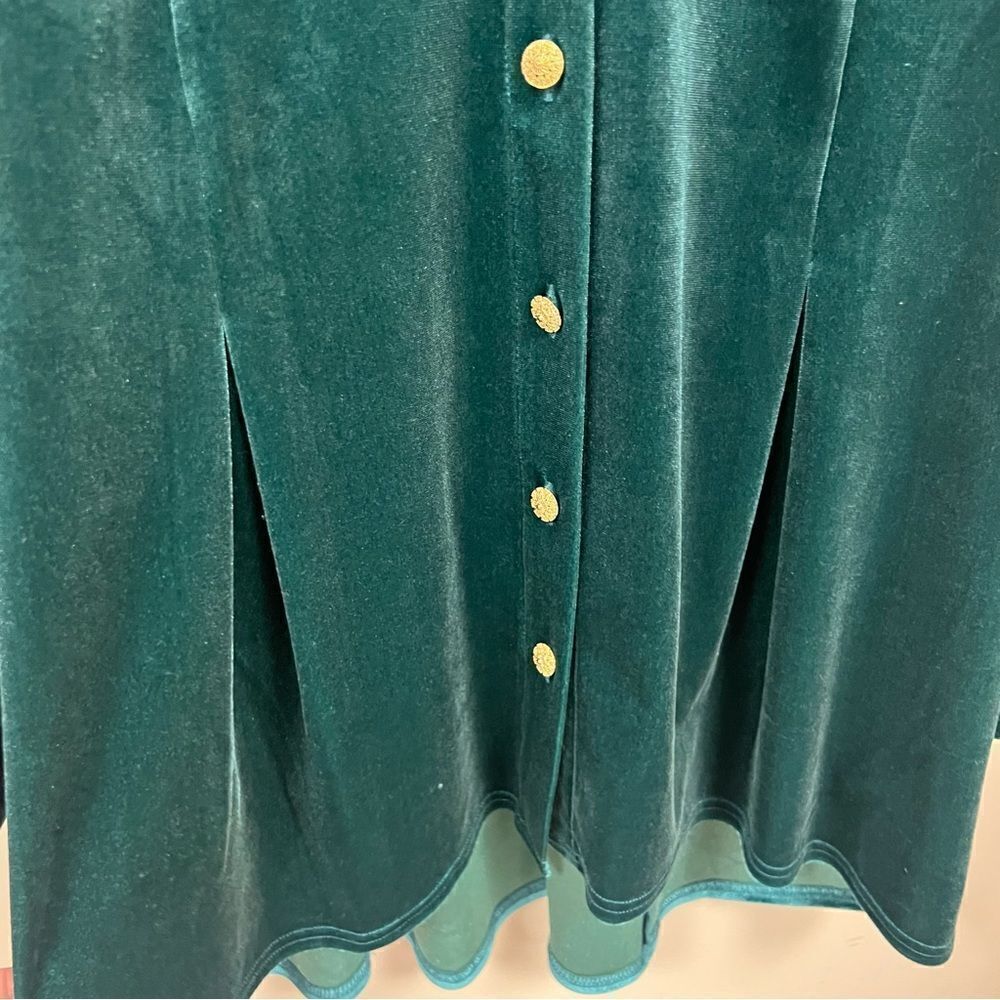 Soft Surroundings Green Button Down Tunic Sz Xl - image 5